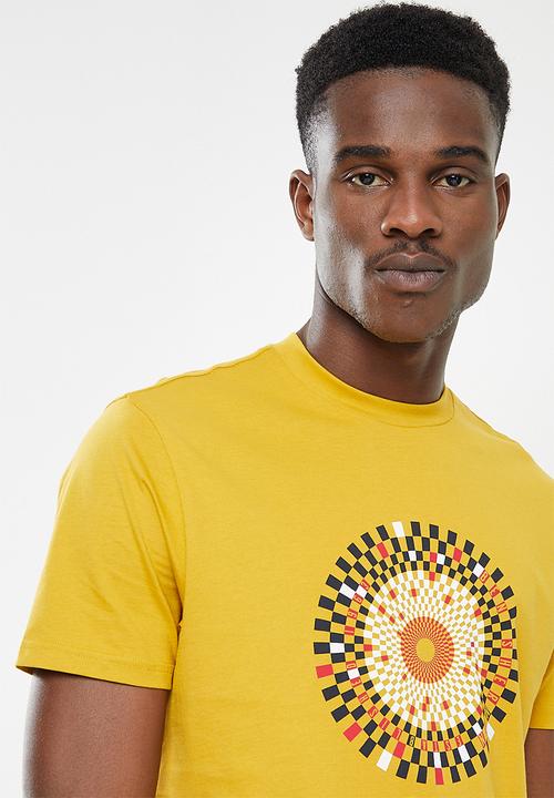 Ben Sherman - Ska check short sleeve target tee - mustard