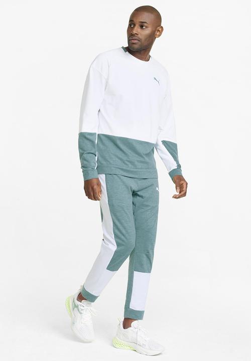PUMA - CLOUDSPUN Training Joggers- Mineral blue heather & White