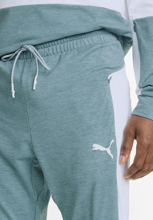PUMA - CLOUDSPUN Training Joggers- Mineral blue heather & White