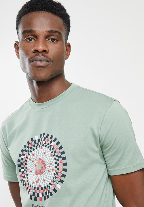 Ben Sherman - Ska check short sleeve target tee - pale khaki