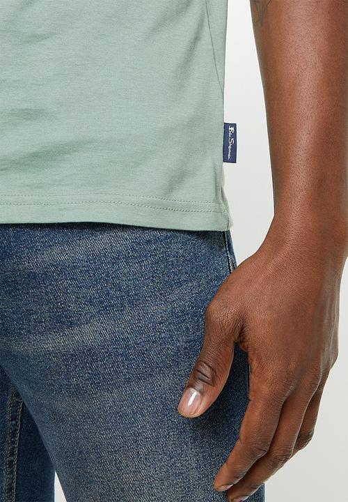 Ben Sherman - Ska check short sleeve target tee - pale khaki