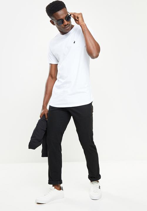 POLO - Men pjc overdyed short sleeve tee - white