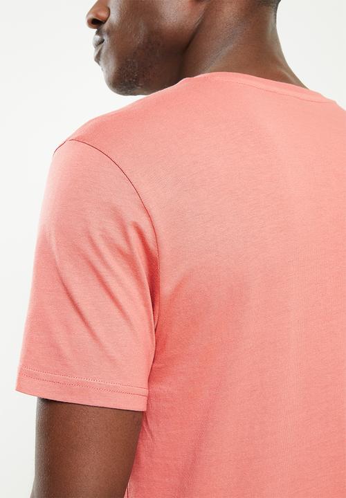 POLO - Men plain v-neckline short sleeve tee - pink