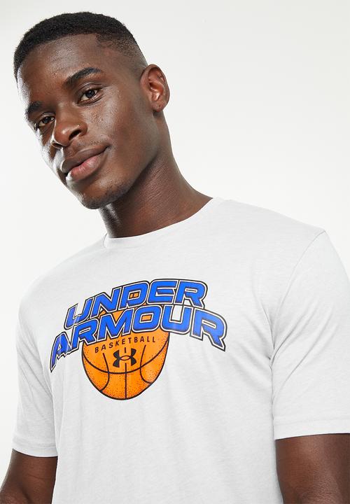 Under Armour - UA Basketball Branded Wordmark SS Tee- Grey 