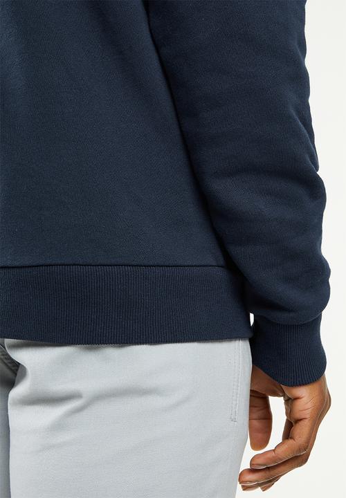 POLO - Men crew embossed sweat - navy