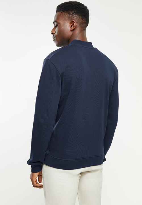 POLO - Men full zip fleece sweat - navy