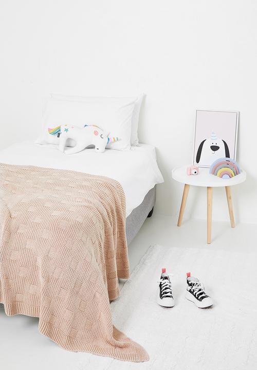 Sixth Floor - Cotton knit blankie - cameo