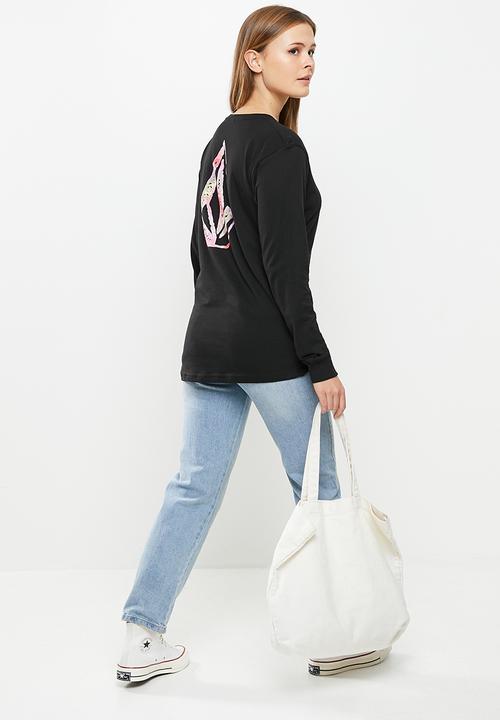 Volcom - Iconic stone long sleeve - black