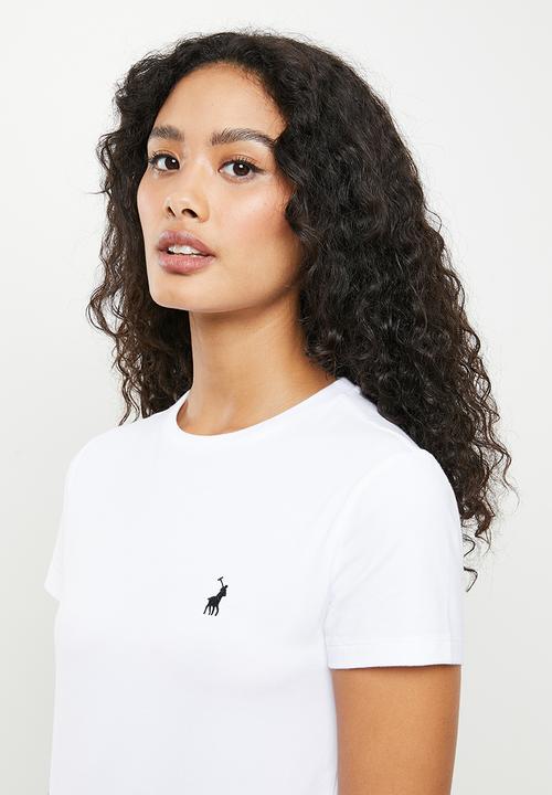 POLO - Wmn Allie short sleeve sml pony stretch T-shirt - white 