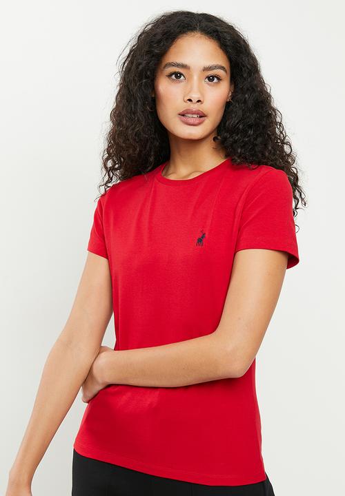 POLO - Allie short sleeve pony stretch t-shirt - red