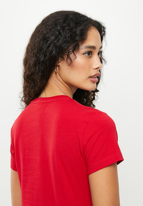 POLO - Allie short sleeve pony stretch t-shirt - red