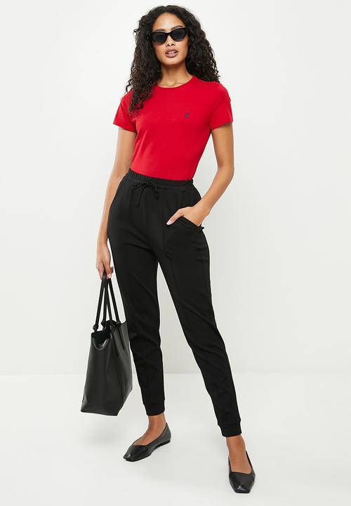 POLO - Allie short sleeve pony stretch t-shirt - red