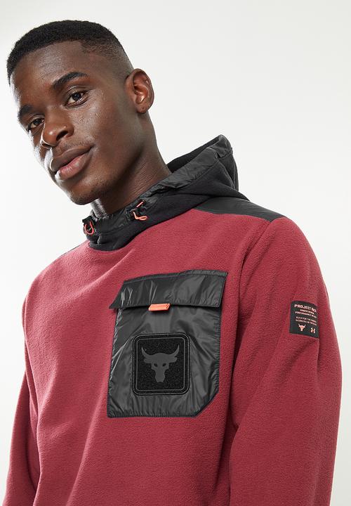 Under Armour - UA project rock microfleece hoody - red