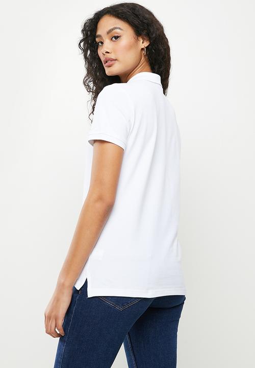POLO - Wmn short sleeve essential sml pony golfer - white