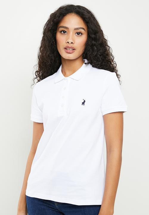 POLO - Wmn short sleeve essential sml pony golfer - white