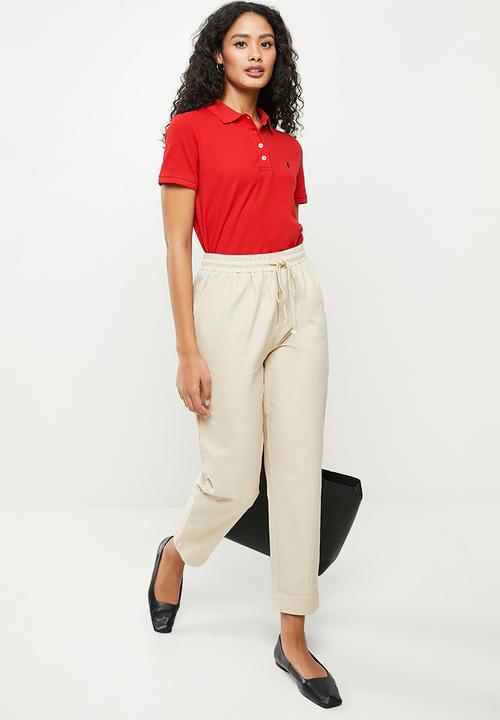 POLO - Wmn short sleeve essential sml pony golfer - red