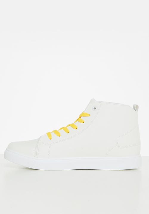 STYLE REPUBLIC - Karl hi-top sneaker - white & yellow