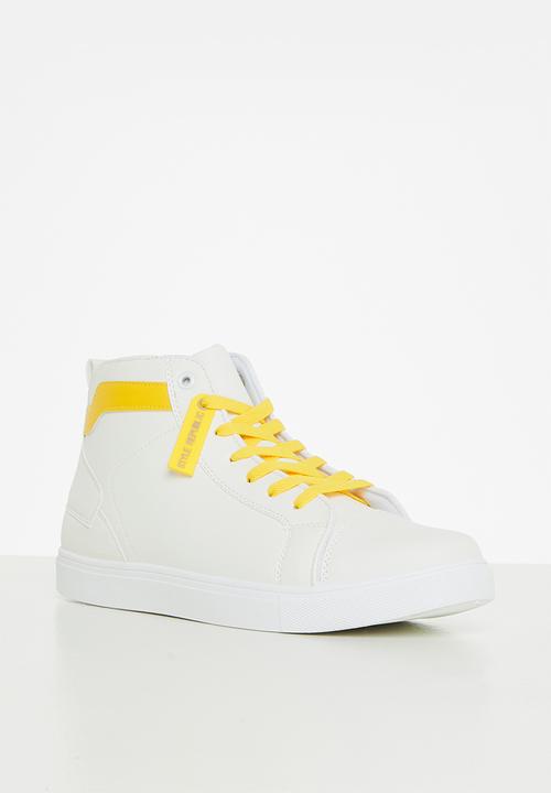 STYLE REPUBLIC - Karl hi-top sneaker - white & yellow