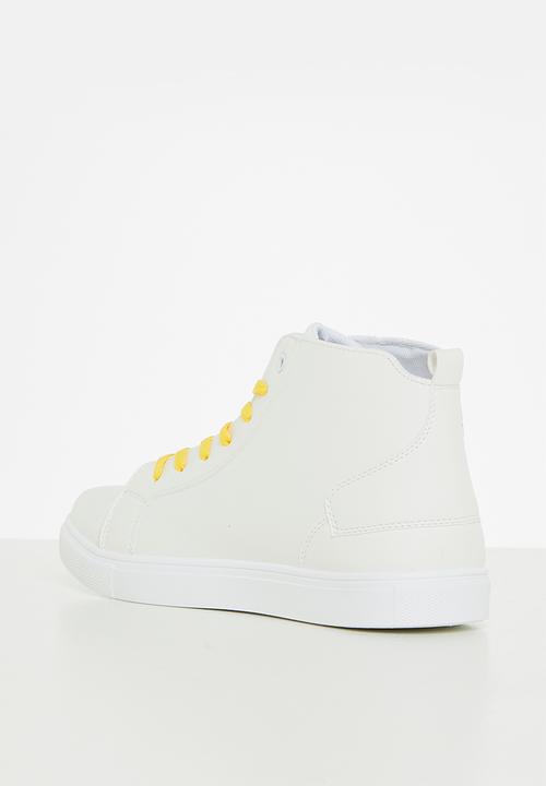 STYLE REPUBLIC - Karl hi-top sneaker - white & yellow
