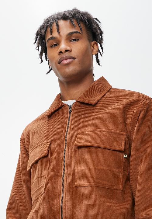 STYLE REPUBLIC - Cord sherpa lined utility jacket - tobacco