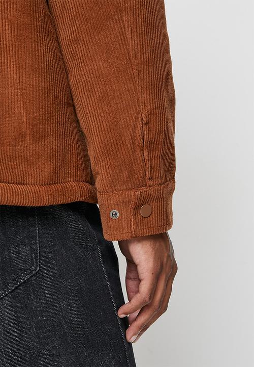 STYLE REPUBLIC - Cord sherpa lined utility jacket - tobacco