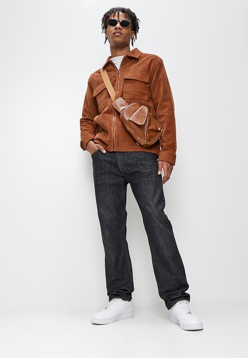STYLE REPUBLIC - Cord sherpa lined utility jacket - tobacco
