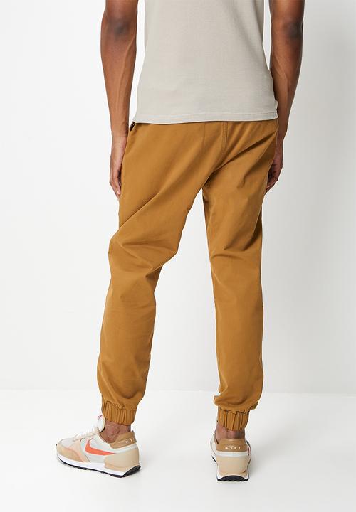 STYLE REPUBLIC - Slim tapered jogger - brown