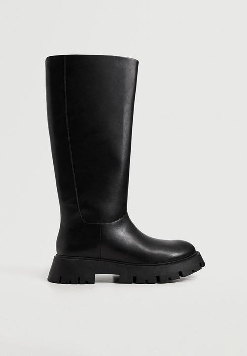 MANGO - Zayn high boot with track sole - black
