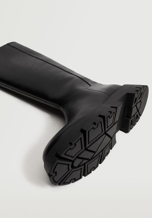 MANGO - Zayn high boot with track sole - black