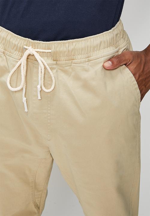 STYLE REPUBLIC - Slim tapered jogger - stone
