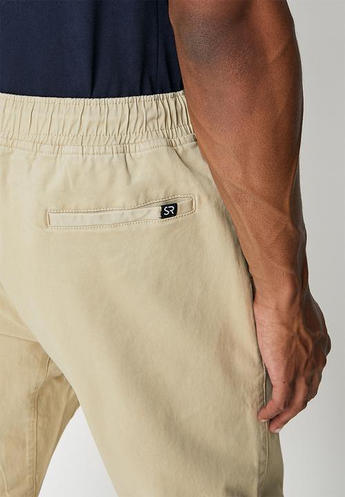 STYLE REPUBLIC - Slim tapered jogger - stone
