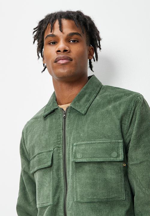 STYLE REPUBLIC - Cord sherpa lined utility jacket - green