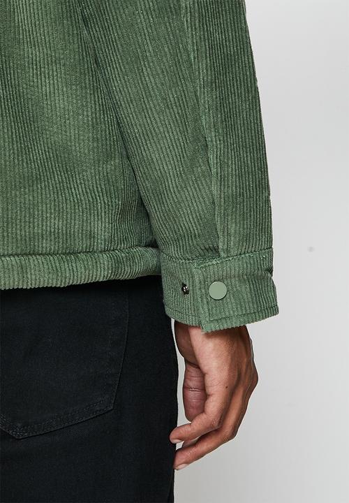 STYLE REPUBLIC - Cord sherpa lined utility jacket - green