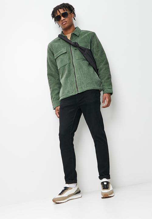 STYLE REPUBLIC - Cord sherpa lined utility jacket - green