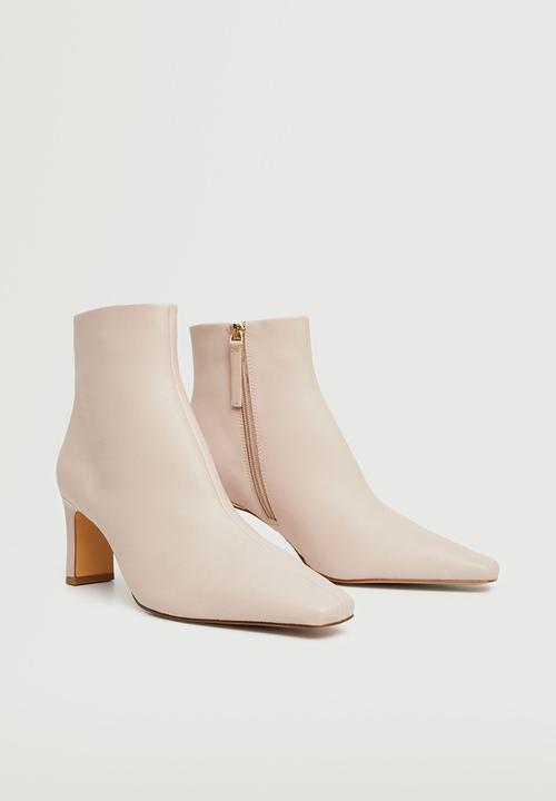 MANGO - Day pointed ankle boot - light beige