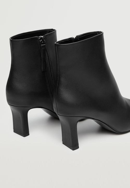 MANGO - Day pointed ankle boot - black