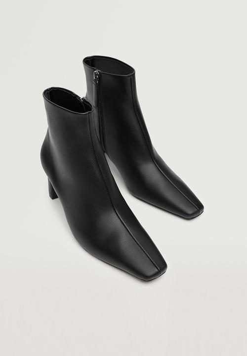 MANGO - Day pointed ankle boot - black