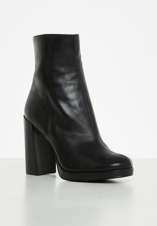 Steve Madden - Main leather ankle boot - black