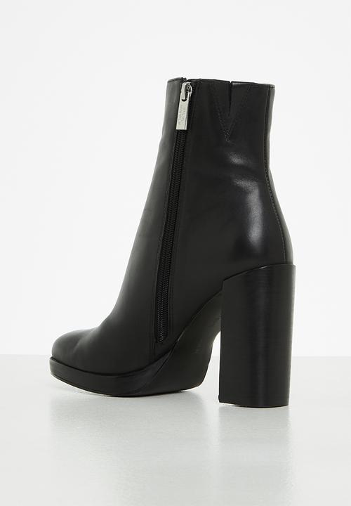 Steve Madden - Main leather ankle boot - black