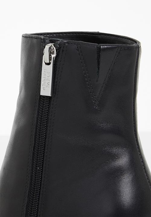 Steve Madden - Main leather ankle boot - black