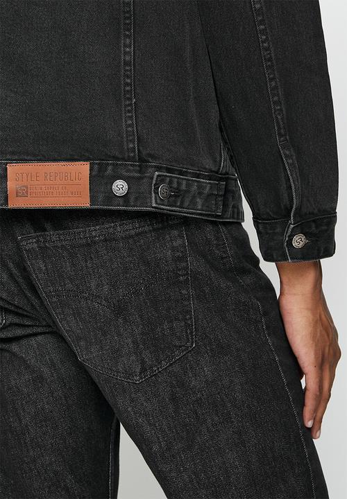 STYLE REPUBLIC - Tyga loose fit denim trucker jacket - washed black