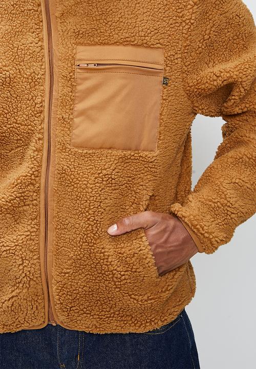 STYLE REPUBLIC - Borg jacket with contrast panels - tobacco