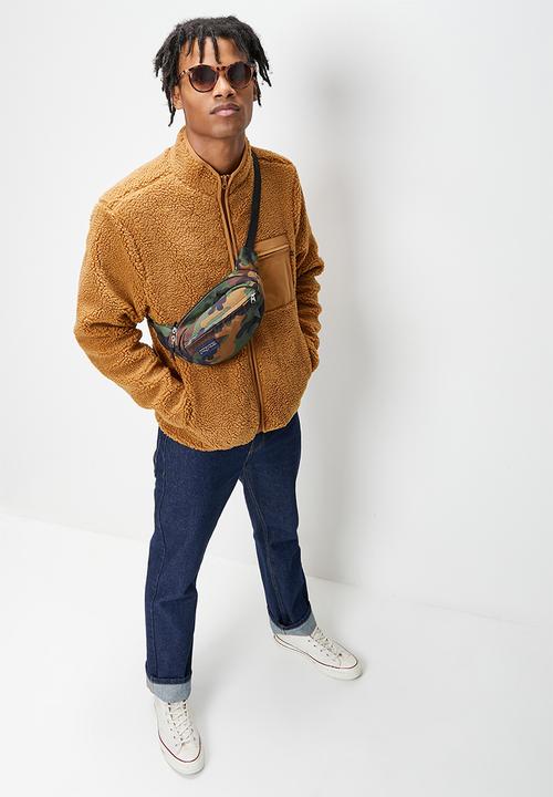 STYLE REPUBLIC - Borg jacket with contrast panels - tobacco