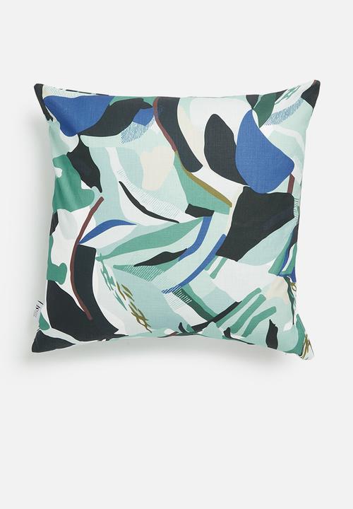 Sixth Floor - Layered printed cushion cover - multi