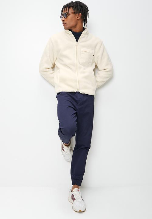 STYLE REPUBLIC - Borg jacket with contrast panels - ecru