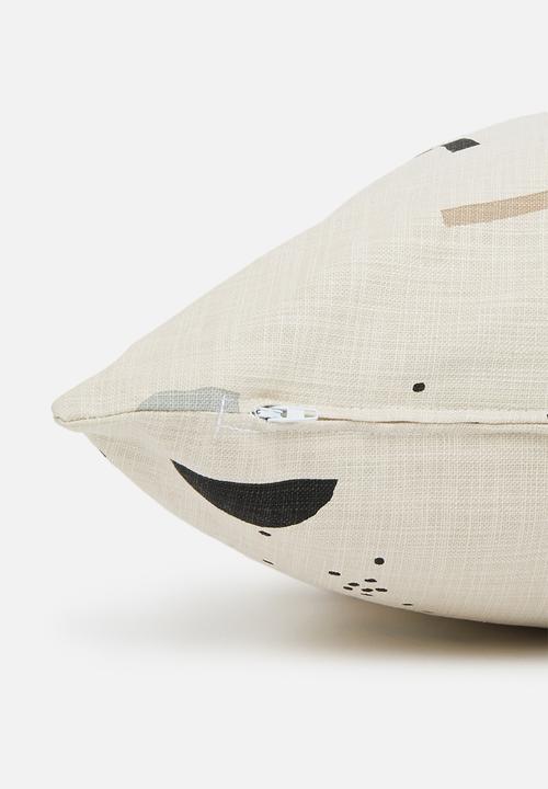 Sixth Floor - Micro geo printed cushion - multi