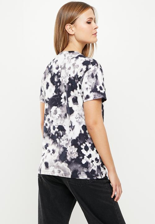 Converse - All over print relaxed tee - converse black
