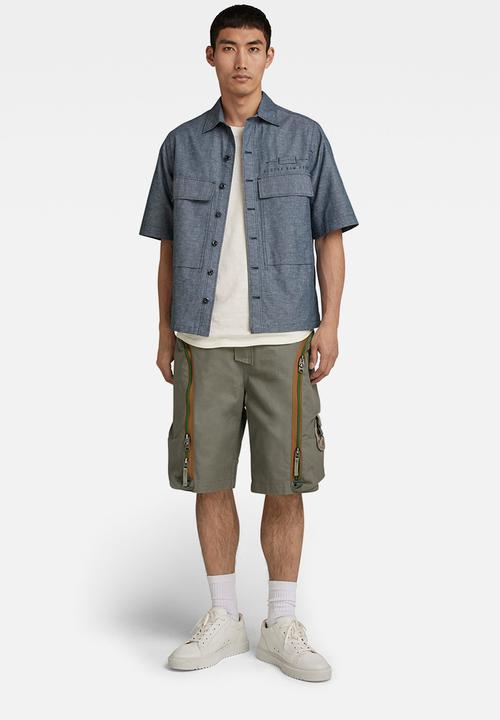 G-STAR - Pocketony service reg shirt s\s - nitro/white