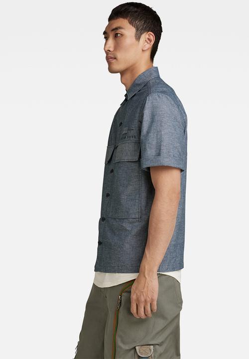 G-STAR - Pocketony service reg shirt s\s - nitro/white