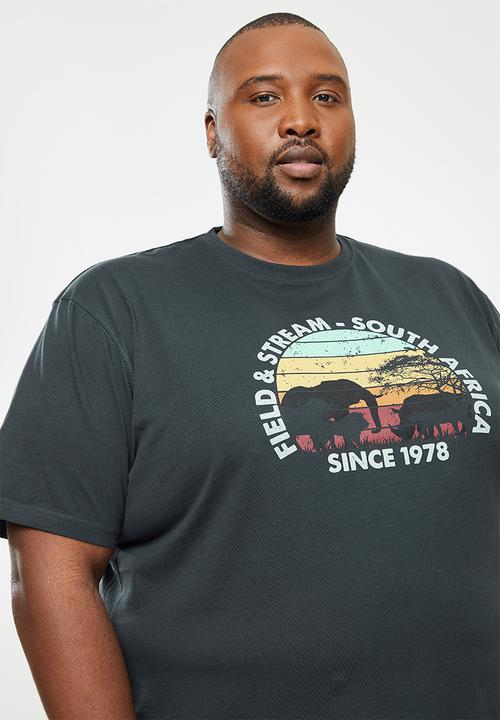 Field & Stream - Big 5 short sleeve tee - charcoal grey